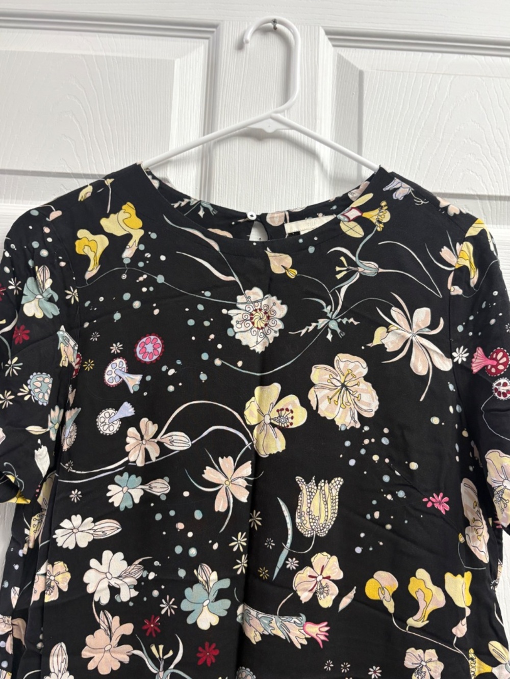 Women's Navy Blue Floral Print H&M Mini Dress - Picture 2 of 7